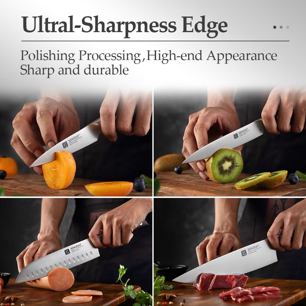 6-Piece German Steel Kitchen Knife Set – High-Carbon Stainless Steel
