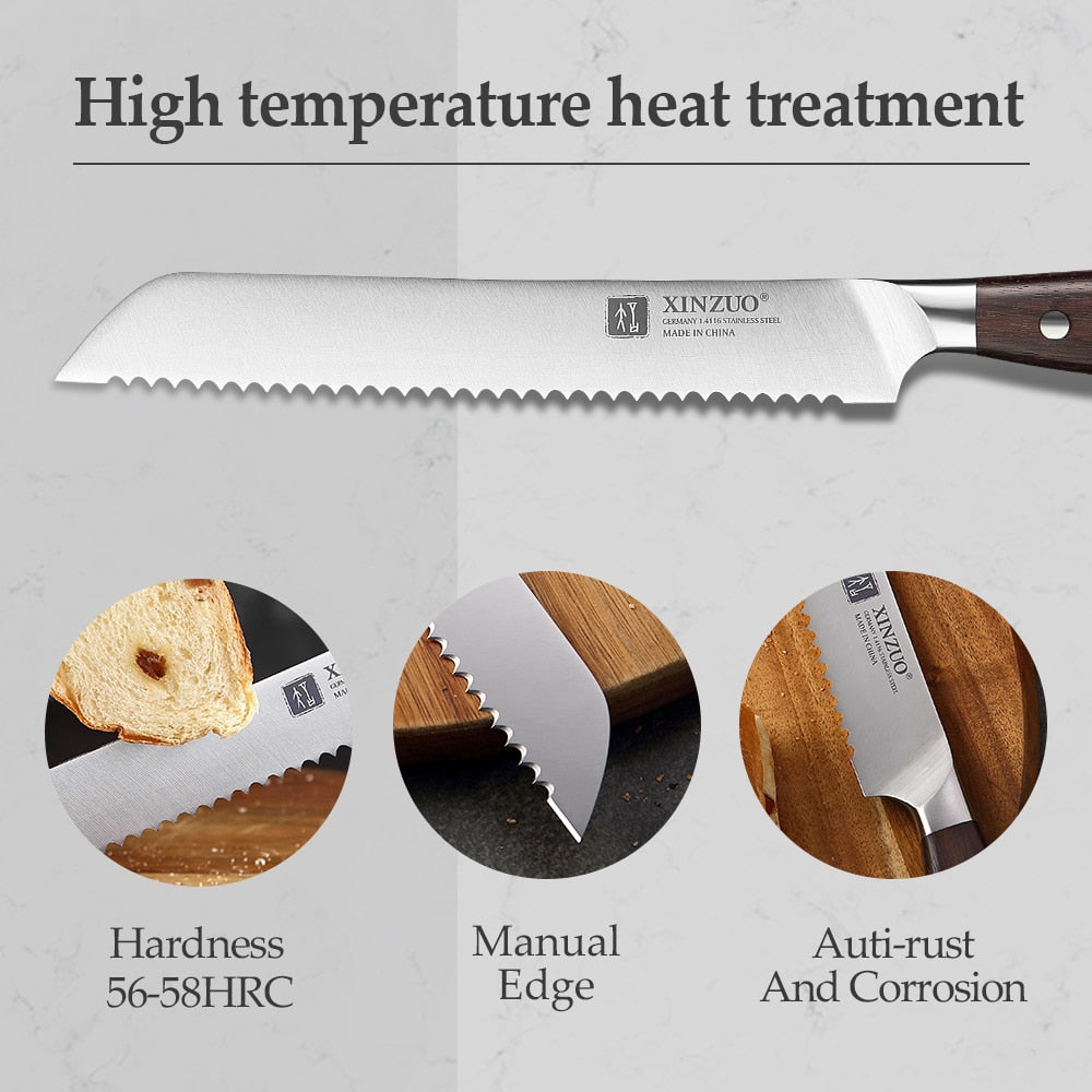 6-Piece German Steel Kitchen Knife Set – High-Carbon Stainless Steel