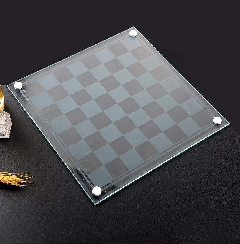 Transparent Glass Wine Glass Set with Bar Drinking Game, Whiskey & Cocktail Glasses, Tequila Chessboard Set
