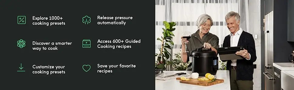 Smart Pressure Cooker with Built-in Scale – 10-in-1 Cooking Functions, 18 Advanced Features, and App Integration