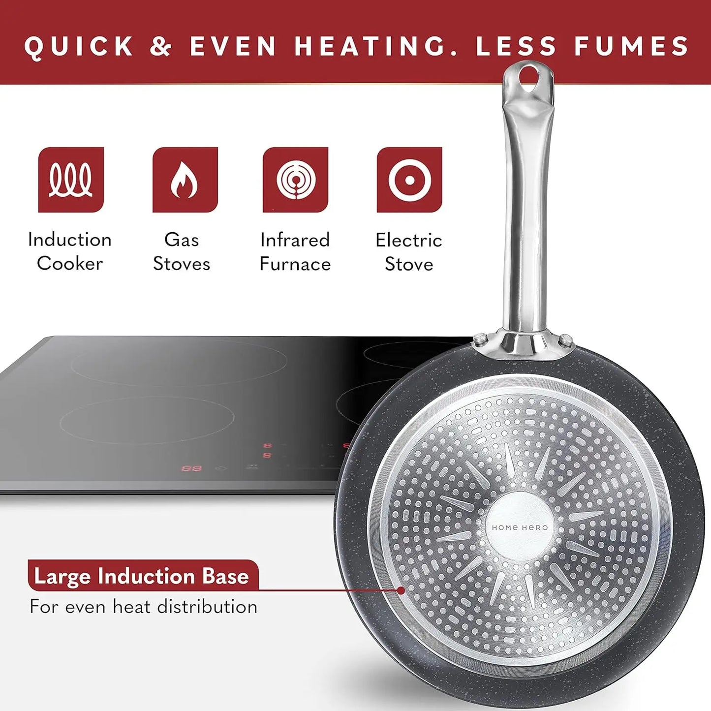 Home Hero 23-Piece Non-Stick Cookware Set – Induction Compatible