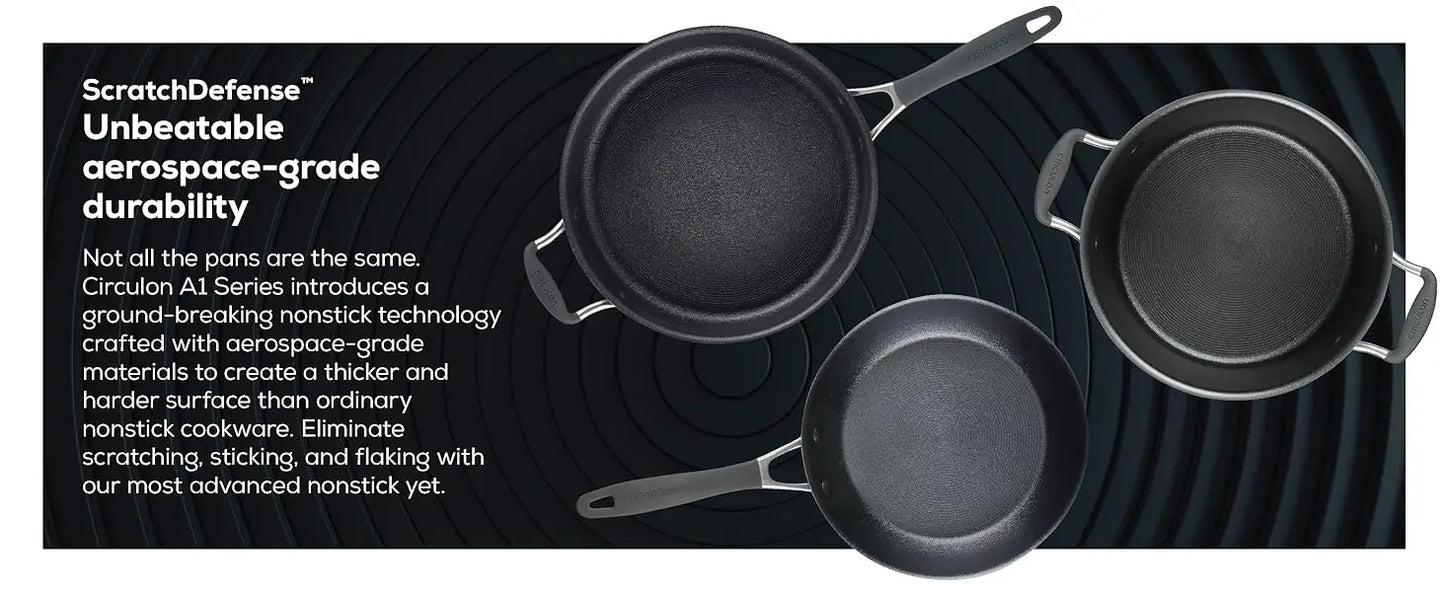 9-Piece Nonstick Induction Cookware Set with Scratch Defense Technology