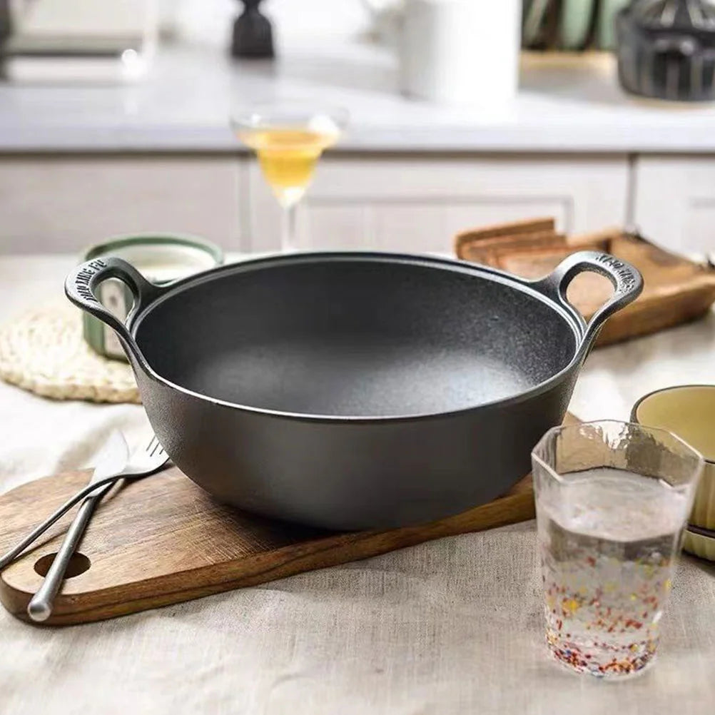 Non-Stick Cast Iron Stew Pot – No Coating for Healthy Cooking
