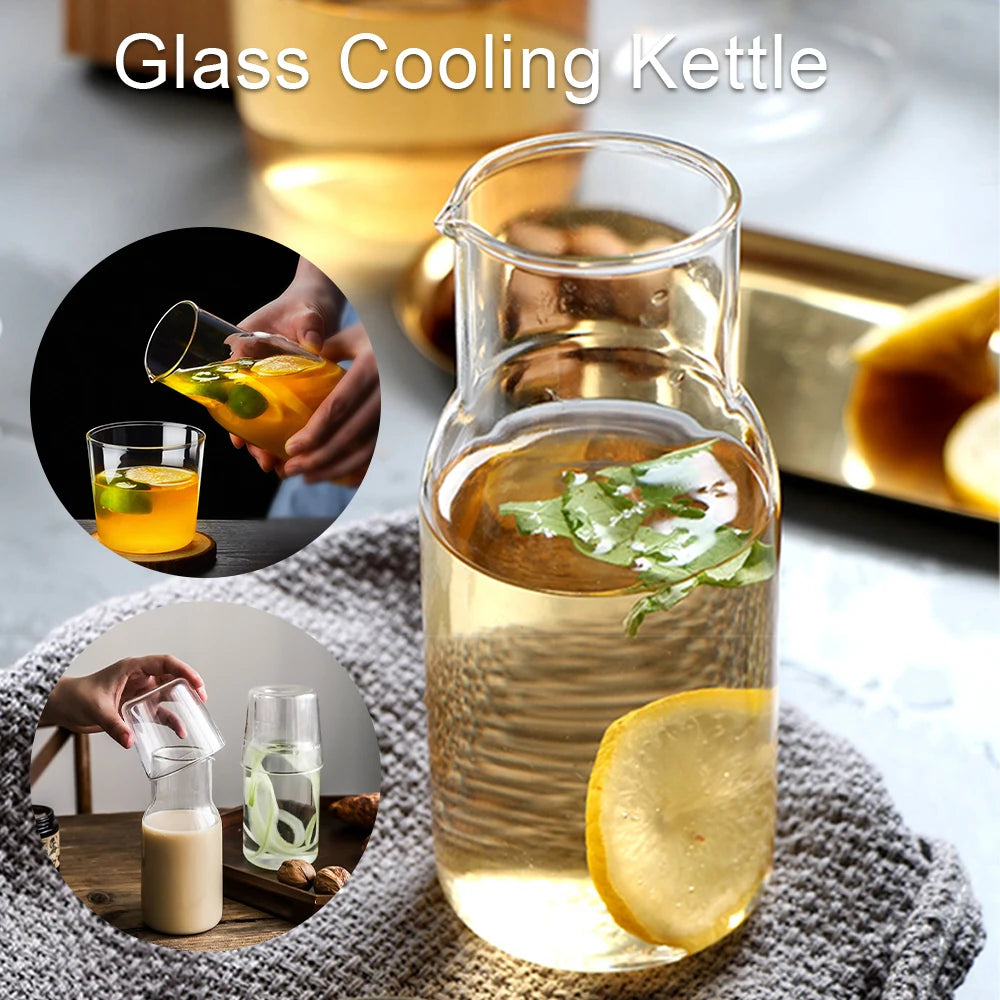 Glass Water Carafe & Kettle Set – For Hot & Cold Drinks