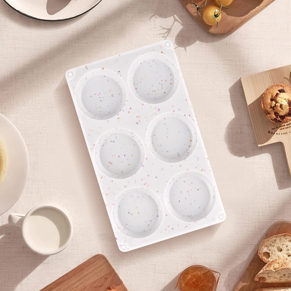6-Cup Silicone Muffin Baking Pan – Heat-Resistant Nonstick Cupcake Mold