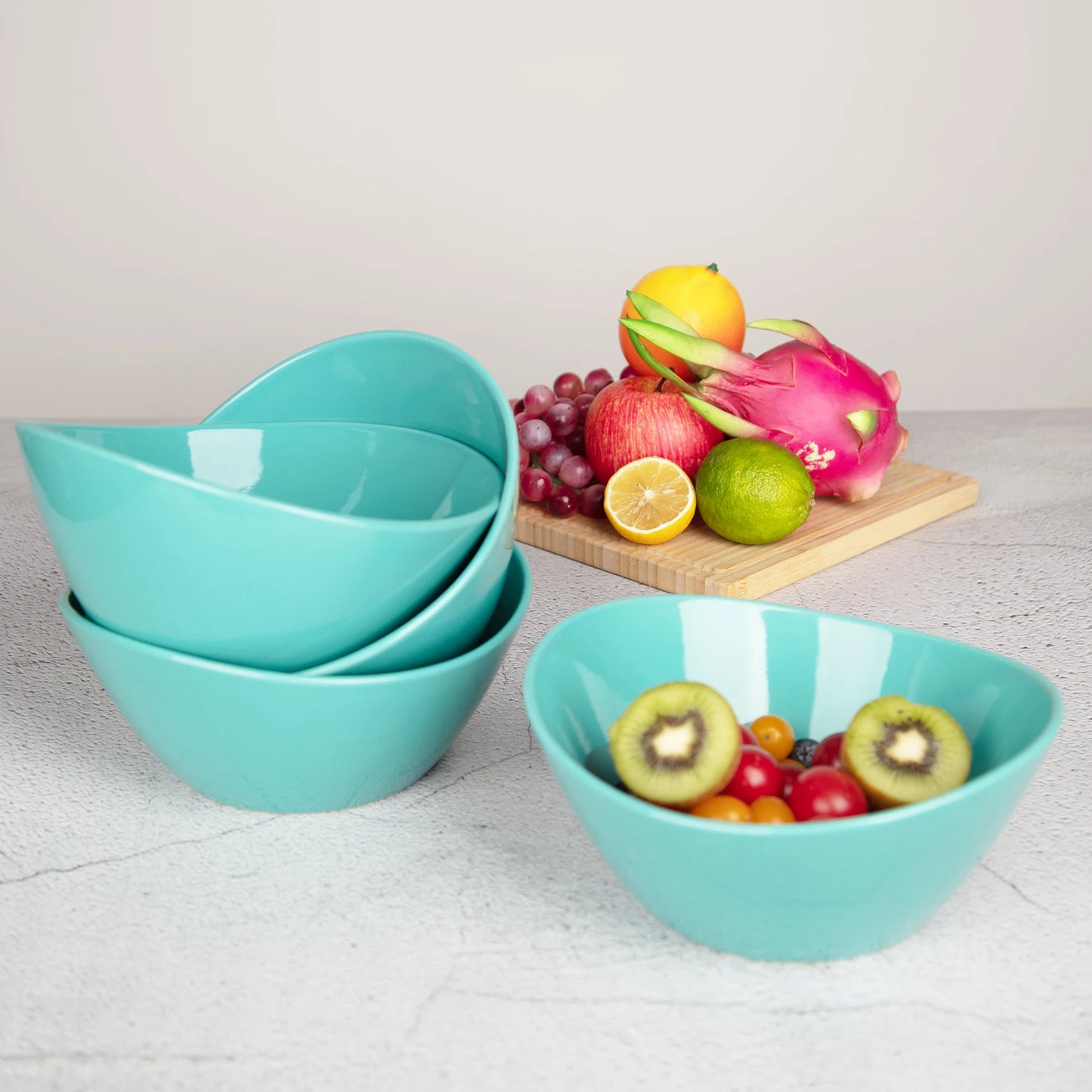 Set of 4 Porcelain 5-Inch Bowls – 10oz for Dessert & Soup