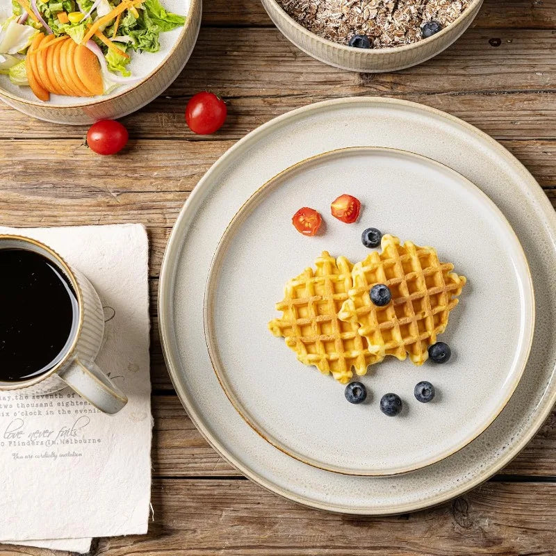 16-Piece Lead-Free Stoneware Dinnerware Set – Stylish & Safe