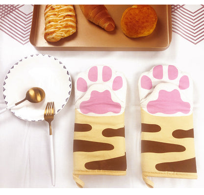 Cute Cat Claw Oven Gloves – Pure Cotton