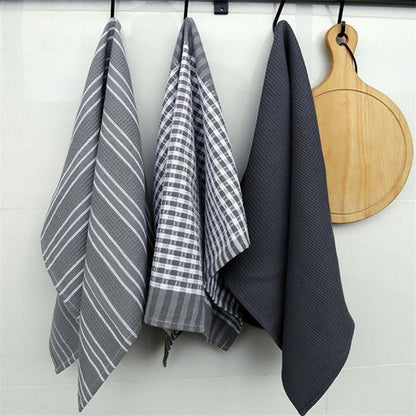 3-Piece 100% Natural Cotton Kitchen Towels – Absorbent & Lint-Free