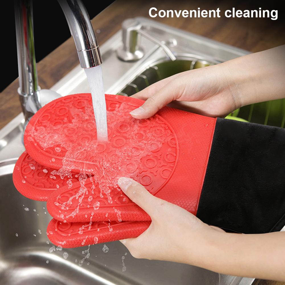 Non-Slip Silicone Oven Mitts – Heat-Resistant Kitchen Gloves