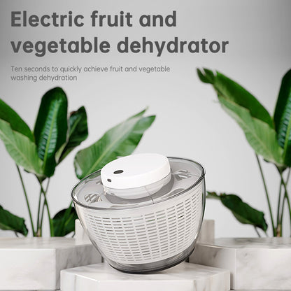 Electric Household Vegetable and Fruit Dehydrator, Salad Dryer and Washer with Drain Basket