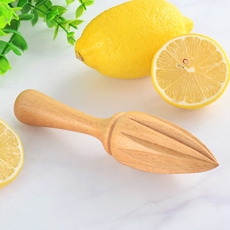 Handcrafted Beech Wood Lemon Juicer – Manual Citrus Squeezer for Fresh Juices