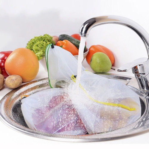 15pcs Reusable Mesh Produce Bags for Grocery, Storage & More