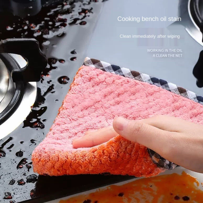 Absorbent Kitchen Dish Towels – Non-Stick, Thickened Cleaning Cloths