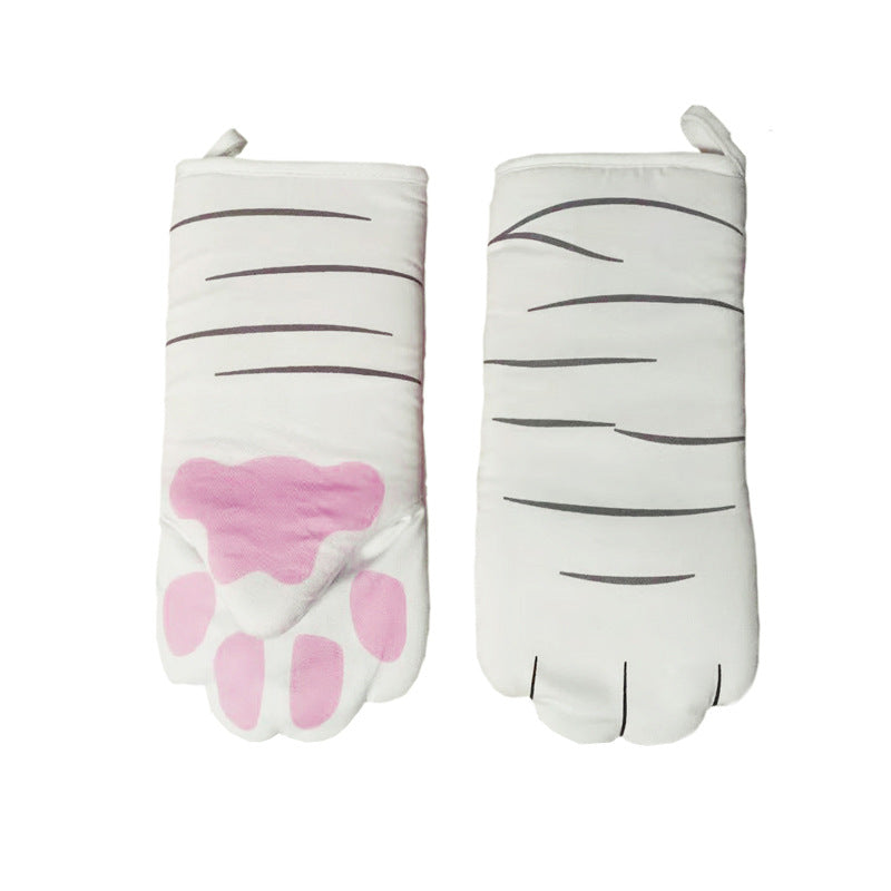 Cute Cat Claw Oven Gloves – Pure Cotton