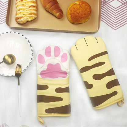 Cute Cat Claw Oven Gloves – Pure Cotton