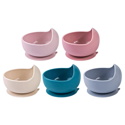 2PC Silicone Sucker Bowl Set – Baby Feeding Tableware for Infants and Toddlers, Learning to Eat Bowls with Suction for Baby Supplementary Foods