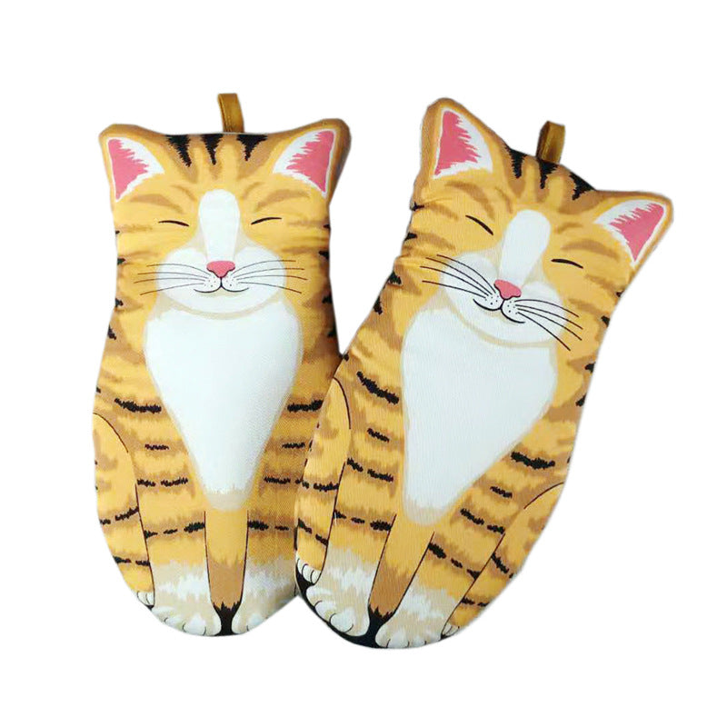 Cute Cat Claw Oven Gloves – Pure Cotton