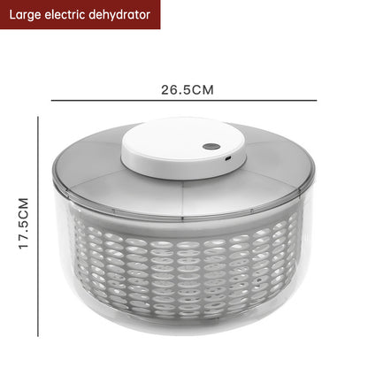 Electric Household Vegetable and Fruit Dehydrator, Salad Dryer and Washer with Drain Basket