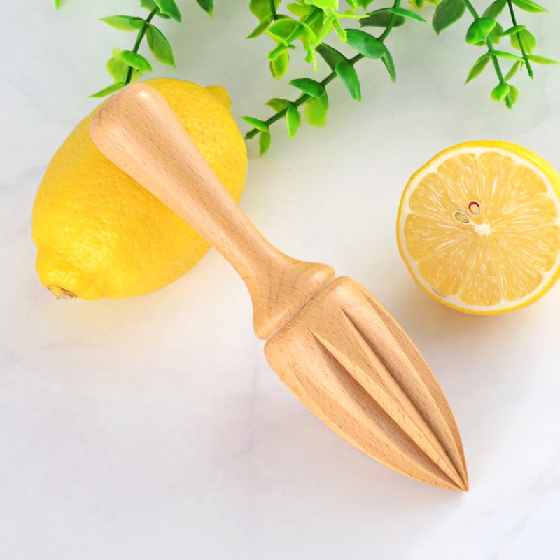 Handcrafted Beech Wood Lemon Juicer – Manual Citrus Squeezer for Fresh Juices