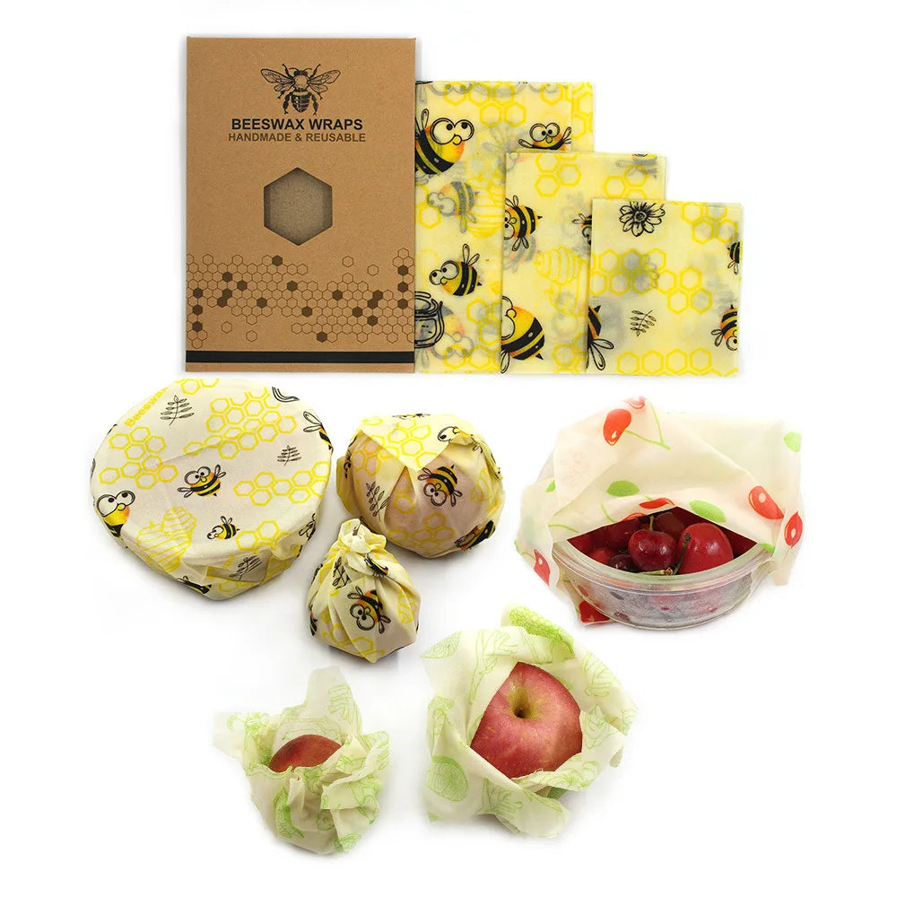 Eco-Friendly Beeswax Wrap Set – Organic, Reusable Food Wraps for Sustainable Kitchen Storage