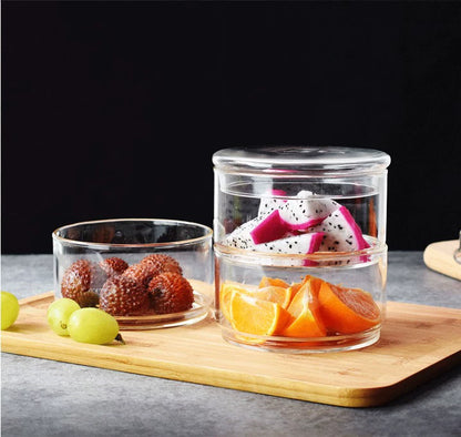 INS Heat-Resistant Glass Dustproof Bowls – Borosilicate Glass Storage