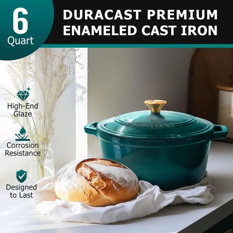 Mueller DuraCast 6-Quart Enameled Cast Iron Dutch Oven