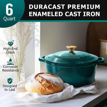 Mueller DuraCast 6-Quart Enameled Cast Iron Dutch Oven