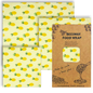 3 PCS Reusable Beeswax Food Wrap – Eco-Friendly Packaging for Cheese, Fruits, Vegetables, and More