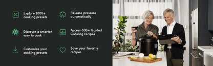 Smart Pressure Cooker with Built-in Scale – 10-in-1 Cooking Functions, 18 Advanced Features, and App Integration