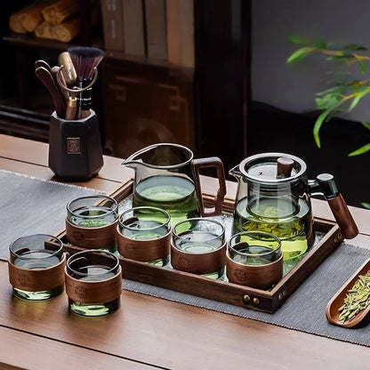 Elegant Glass Teapot Set with Teacups – Perfect for Family Gatherings