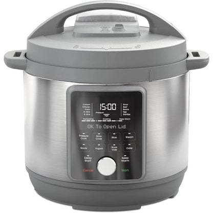 6-Quart 9-in-1 Whisper-Quiet Electric Pressure Cooker – Slow Cooker, Rice Steamer, Sauté, Yogurt Maker, Warmer, and Sterilizer