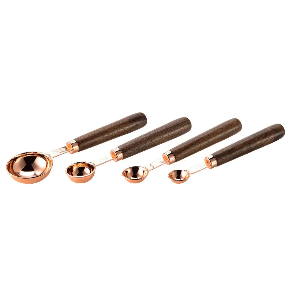4-Piece Stainless Steel Measuring Cups and Spoons Set | Durable Kitchen Measuring Tools for Accurate Cooking