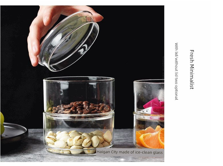 INS Heat-Resistant Glass Dustproof Bowls – Borosilicate Glass Storage