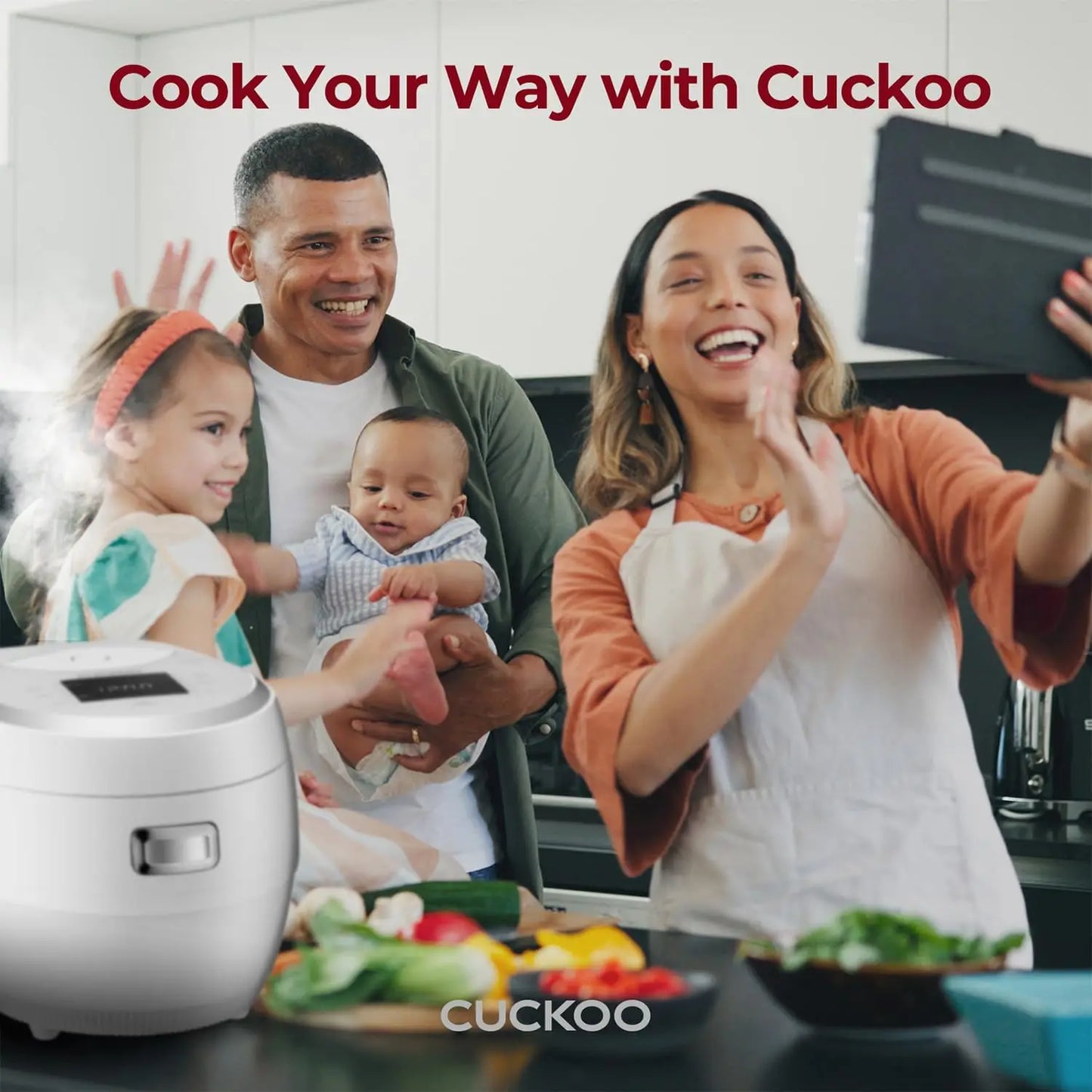Cuckoo Rice Cooker with Nonstick Inner Pot, 16 Menu Options, LCD Display, 20-Cup Capacity