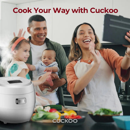 Cuckoo Rice Cooker with Nonstick Inner Pot, 16 Menu Options, LCD Display, 20-Cup Capacity