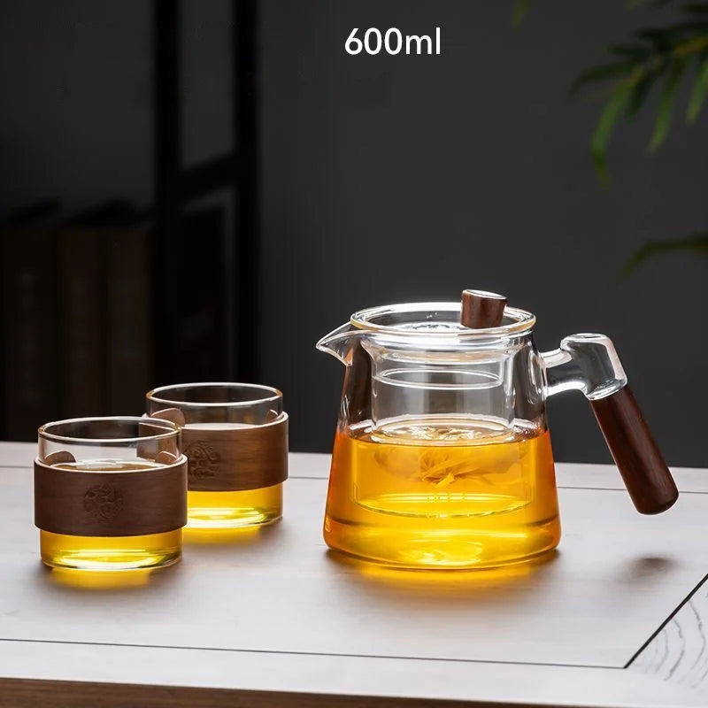 Elegant Glass Teapot Set with Teacups – Perfect for Family Gatherings