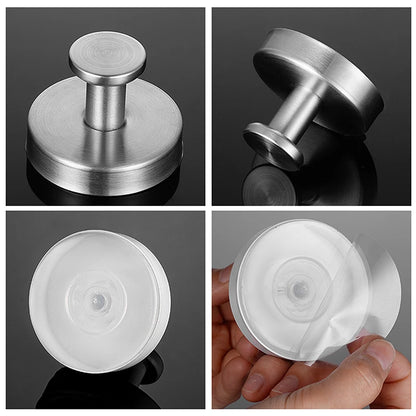 Stainless Steel Suction Cup Hook – Waterproof, Wall-Mounted Kitchen & Bathroom Hanger