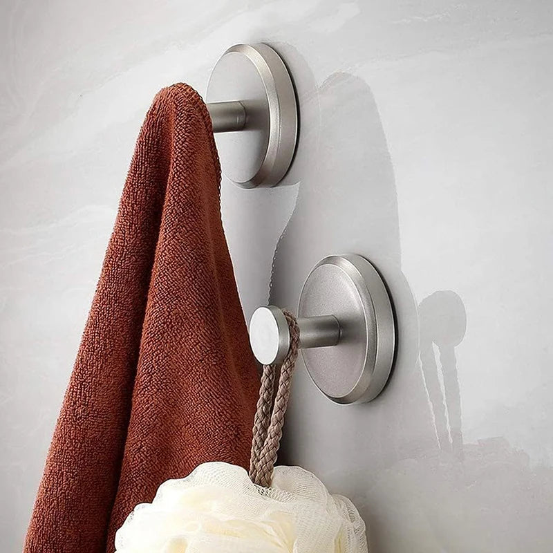 Stainless Steel Suction Cup Hook – Waterproof, Wall-Mounted Kitchen & Bathroom Hanger