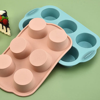 6-Cup Round Silicone Muffin Mold Cup Baking Tools