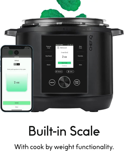 Smart Pressure Cooker with Built-in Scale – 10-in-1 Cooking Functions, 18 Advanced Features, and App Integration
