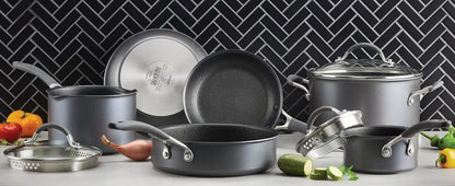 9-Piece Nonstick Induction Cookware Set with Scratch Defense Technology – Graphite Pots & Pans Set