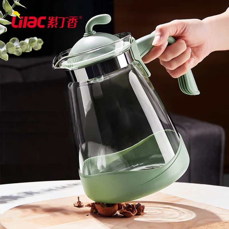 Lilac Glass Water Kettle – 2400ml Capacity