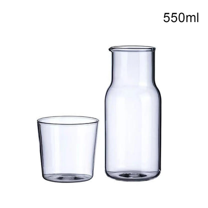 Glass Water Carafe & Kettle Set – Perfect for Hot & Cold Beverages