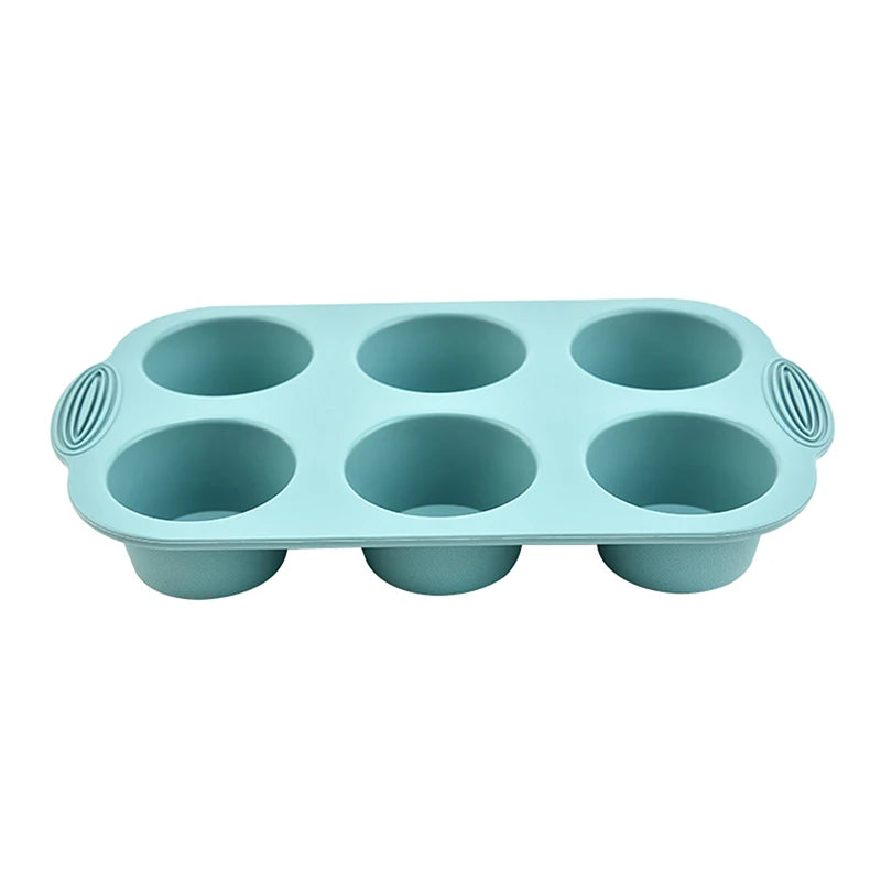 6-Cup Round Silicone Muffin Mold Cup Baking Tools