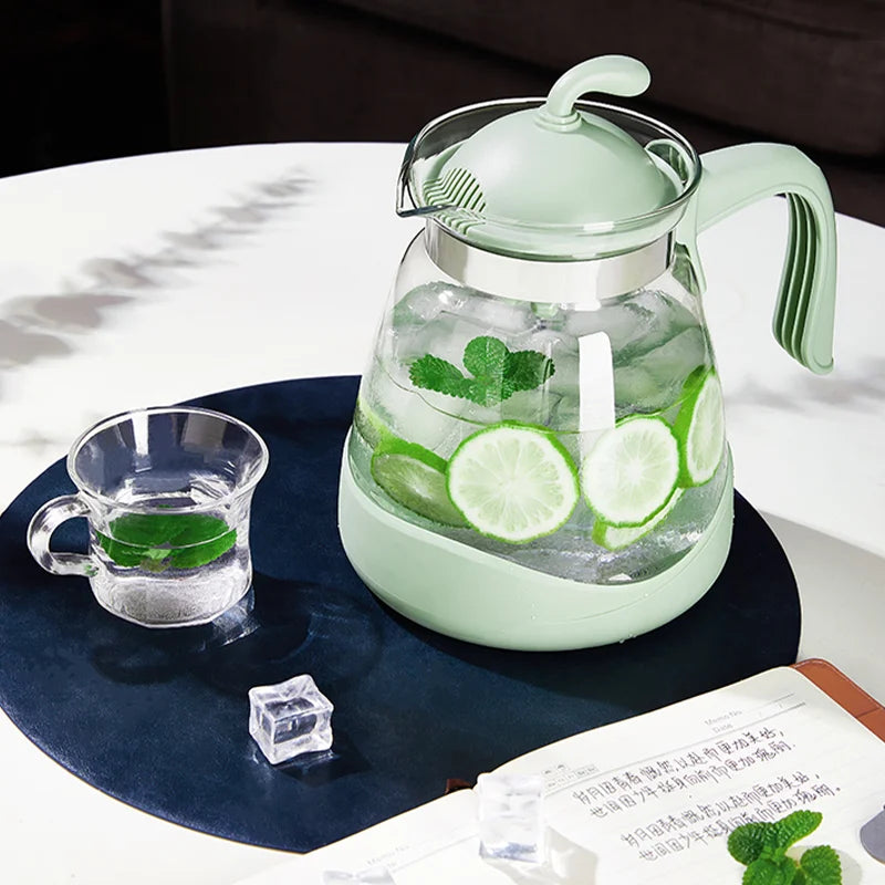 Lilac Glass Water Kettle – 2400ml Capacity