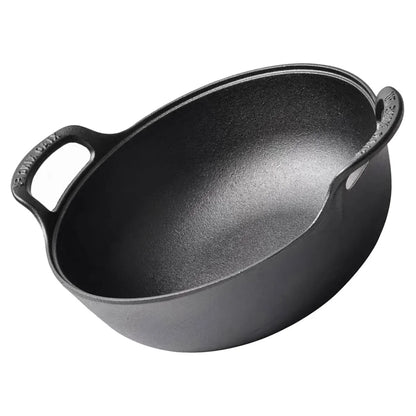 Non-Stick Cast Iron Cooking Pot – No Coating Stew Pot for Cooking and Simmering