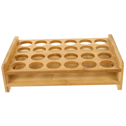 Glass Spice Bottles Wooden Rack Organizer – Multipurpose Storage and Display Stand