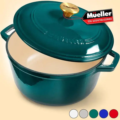 Mueller DuraCast 6-Quart Enameled Cast Iron Dutch Oven