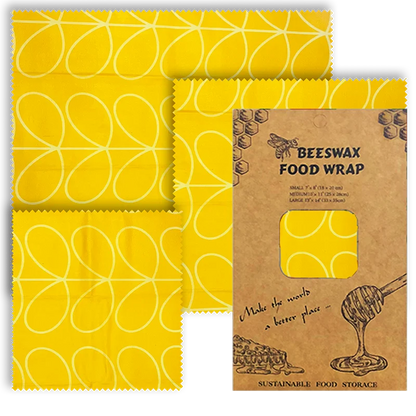 3 PCS Reusable Beeswax Food Wrap – Eco-Friendly Packaging for Cheese, Fruits, Vegetables, and More